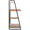 vidaXL Scrivania con Mensole Nera e Marrone 102x50x117 cm