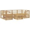 vidaXL Set di divani da esterno 7 pz Bianco Legno di Acacia Massello