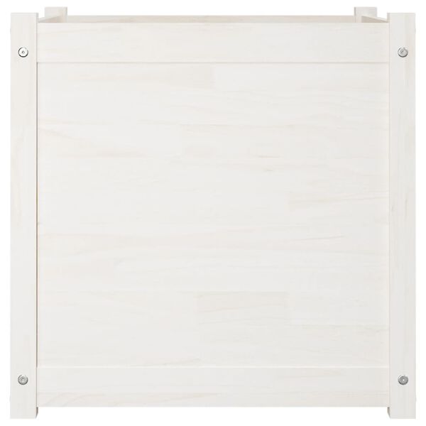 vidaXL Fioriere da Giardino 2 pz Bianche 60x60x60 cm in Legno di Pino