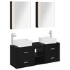 vidaXL Set di mobili per il bagno 5 pz Rovere Nero