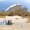 vidaXL Ombrellone da Spiaggia Blu e bianco 161 x 193 cm Poliestere