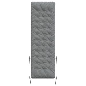 vidaXL Cuscino per Lettino Grigio 160x50x10 cm Finta Pelle Scamosciata