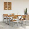 vidaXL Set da Pranzo per Giardino 5 pcs Grigio e marrone