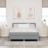 vidaXL Letto a molle con materasso Grigio chiaro 160 x 200 cm Tessuto