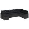 vidaXL Set Divano da Giardino 8 pcs Nero 55 x 62 x 69 cm Poly Rattan