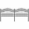 vidaXL Recinzione per Giardino KAMPEN 240 x 115 cm Nero