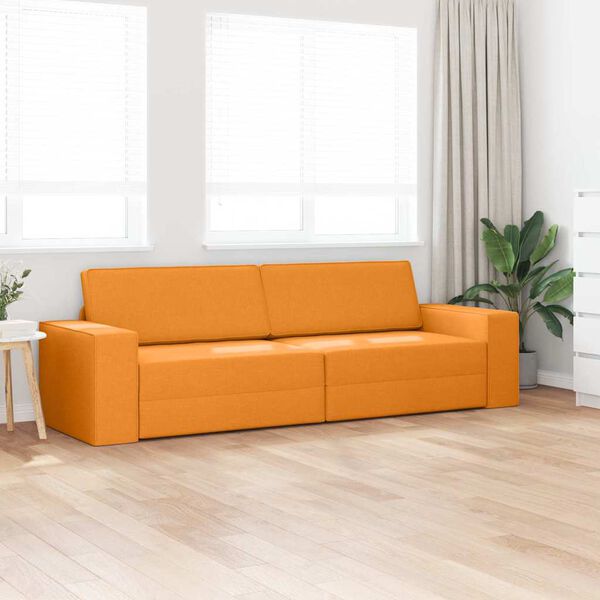 vidaXL Divano letto 200cm Giallo Scuro Tessuto