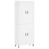 vidaXL Credenza Bianca 69,5x34x180 cm in Legno Multistrato
