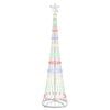 vidaXL Albero di Natale LED Multicolore 51 x 51 x 190 cm Metallo