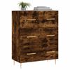 vidaXL Credenza Rovere Fumo 69,5x34x90 cm in Legno Multistrato