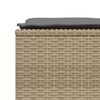 vidaXL Set Divano da Giardino 5 pz con Cuscini Beige in Polyrattan