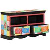 vidaXL Mobile TV 80 x 35 x 50 cm Multicolore Legno di mango massello