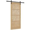 vidaXL Porta scorrevole Naturale 86 x 198,5 cm Legno Massello di Pino