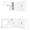 vidaXL Unit&agrave; Cucina LUCCA 8 pz Bianco Legno ingegnerizzato