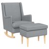 vidaXL Poltrona con Ottomano 2 pz Grigio Chiaro Tessuto