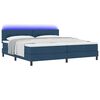 vidaXL Letto a molle con materasso Blu 200 x 200 cm Tessuto