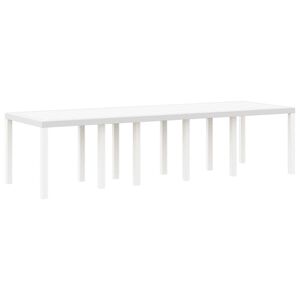 vidaXL Tavolo da Pranzo da Giardino Bianco 300 x 100 x 73 cm