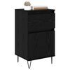 vidaXL Credenza Rovere nero 35 x 40 x 70 cm Legno multistrato