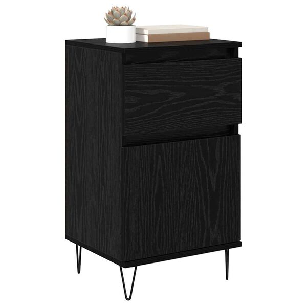 vidaXL Credenza Rovere nero 35 x 40 x 70 cm Legno multistrato