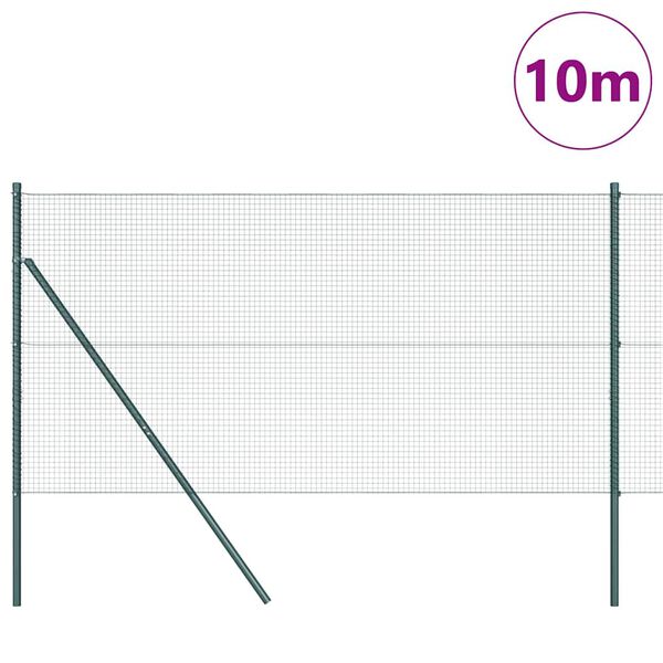 vidaXL Palo della recinzione Verde 10 x 1,4 m (maglia 19 x 19 mm)
