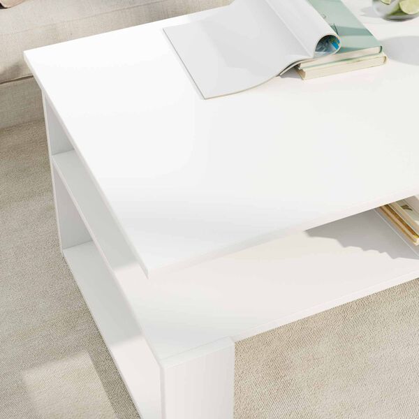 vidaXL Tavolino da salotto Bianco 90 x 50 x 40 cm Legno multistrato
