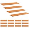 vidaXL Tappeti per scale 16 pz 110 x 30 x 2 cm Marrone Chiaro