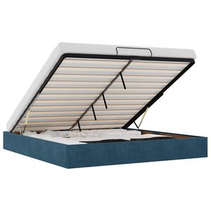 vidaXL Struttura Letto Pouf senza Materasso 180x200 cm in Velluto