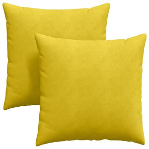 vidaXL Cuscini da Divano 2 pcs Giallo 80 x 80 cm Tessuto in Cords