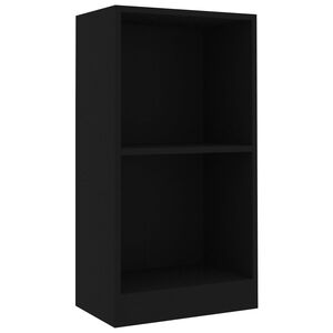 vidaXL Libreria Nera 40x24x75 cm in Legno Multistrato