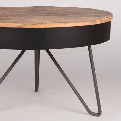 LABEL51 Tavolino da Caffè Saria 80x49 cm Nero