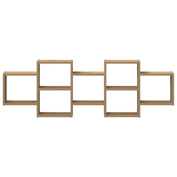 vidaXL Scaffale a Parete Rovere Artigianale 129x18x42 cm in Truciolato