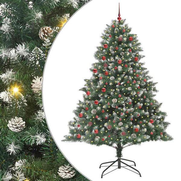 vidaXL Albero di Natale artificiale con 300 LED Verde 210 cm