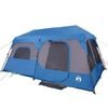 vidaXL Tenda Campeggio 9 Persone Blu Rilascio Rapido Impermeabile