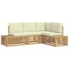 vidaXL Set di divani da esterno Bianco 213,5 x 154,5 x 73 cm