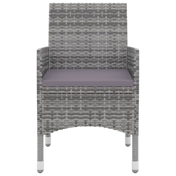 vidaXL Set da Pranzo per Giardino 7 pz con Cuscini Polyrattan e Vetro