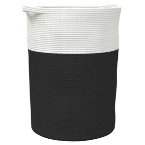 vidaXL Cestino Portaoggetti Nero e Bianco &Oslash;49x65 cm in Cotone