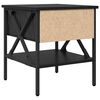vidaXL Comodino con cassetto Rovere nero 40 x 42 x 45 cm