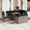 vidaXL Set Divano da Giardino 9 pz con Cuscini Grigio in Polyrattan