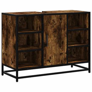 vidaXL Mobile Lavabo Bagno Rovere Fumo 60x30x60 cm Legno Multistrato