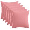 vidaXL Federa 6 pz HEERLEN Rosa 50 x 50 cm Tessuto