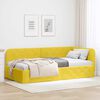 vidaXL Cornice del letto ad angolo Giallo 100 x 200 cm Velluto