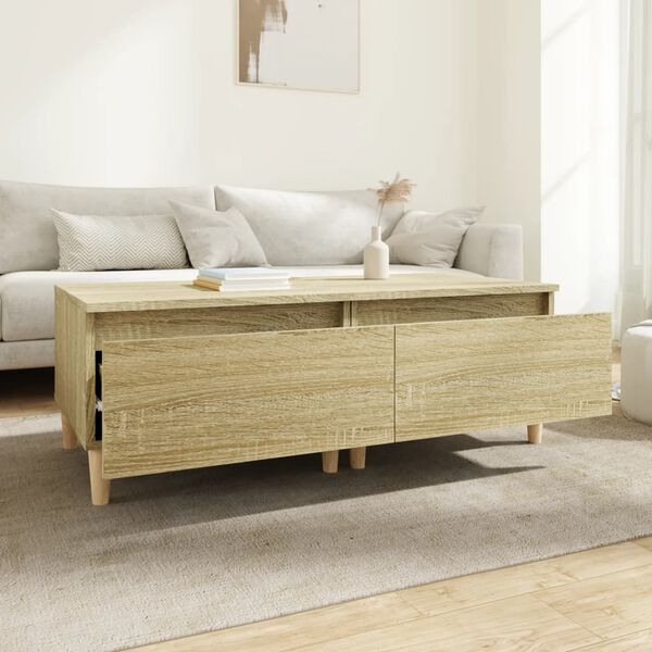 vidaXL Tavolini 2pz Rovere Sonoma 50x46x35 cm in Legno Multistrato