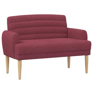 vidaXL Loveseat con bottoni imbottiti Rosso Vino 116 x 67 x 80 cm