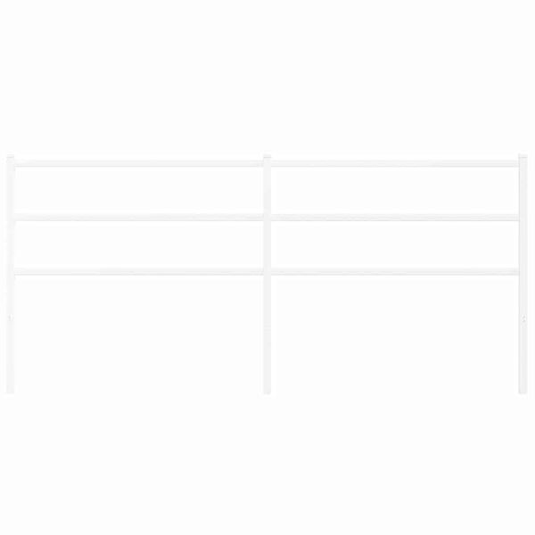 vidaXL Testiera di Ricambio in Metallo Bianco 193 cm