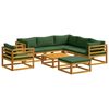 vidaXL Set di divani 8 pz Naturale Legno di Acacia Massello