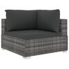 vidaXL Set Divani da Giardino 8 pz con Cuscini in Polyrattan Grigio