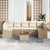 vidaXL Set Divano da Giardino con cuscino 8 pcs Beige polyrattan