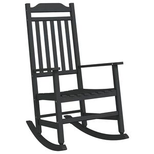 vidaXL Sedia a dondolo Nero 84 x 65 x 114 cm Resina