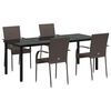 vidaXL Set da Pranzo per Giardino 5 pz Marrone