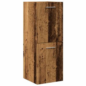 vidaXL Mobile Pensile da Bagno Legno Antico 30x30x80 cm in Truciolato
